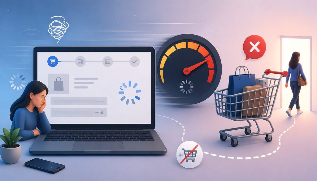 Slow checkout performance causing online cart abandonment
